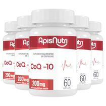Kit 5 Coenzima Q10 Apisnutri 60 Cápsulas