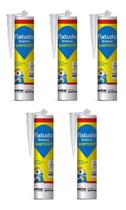 Kit 5 Cola Fixtudo Branco Quartzolit 400g Profissional