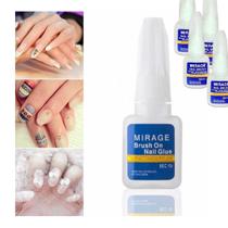 kit 5 colas para unhas postiças 5 un 10g secagem rápida