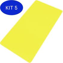 Kit 5 Colchonete Academia Ginastica 1,10X0,50 8Mm - Amarelo