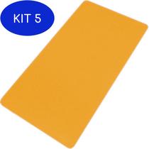 Kit 5 Colchonete Academia Ginastica 1,10X0,50 8Mm - Laranja