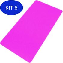 Kit 5 Colchonete Academia Ginastica 1,10X0,50 8Mm - Rosa