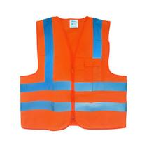 Kit 5 colete refletivo plastcor laranja c/1 bolso classe 2