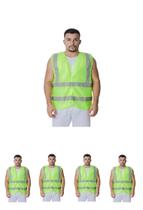 Kit 5 Colete Segurança Refletivo Blusão Fluorescente Kit 5 Colete Segurança Refletivo Blusão Fluorescente