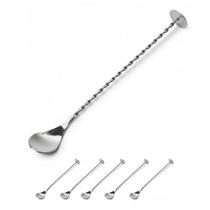 Kit 5 Colheres Bailarina para Drinks com Disco Circular