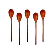 Kit 5 Colheres de Pau Madeira Modelo Índio 44CM para Cozinha Colher de Pau Kit 5 Colheres de Pau Madeira Modelo Índio 44CM para Cozinha Colher de Pau
