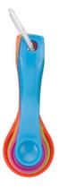 Kit 5 Colheres Medidoras Coloridas Com Argola Kit 5 Colheres Medidoras Coloridas Com Argola