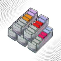 Kit 5 Colméia Organizadora Premium Gavetas Armário 7 Nichos 12x12x32 cm em Nylon Costura Reforçada