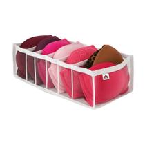 Kit 5 Colmeia Organizadora Sutiãs Calcinhas Cuecas 15x30x10cm com 6 Divisórias Organizador de Gavetas Guarda Roupas