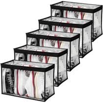 Kit 5 Colmeia Organizadora Vertical Fechada Sapatos 44x24x32