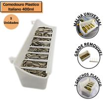 Kit 5 Comedouros Plastico Italiano Grande 400ML - Calopsitas e Passaros em Geral
