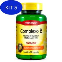 Kit 5 Complexo B - 60 cápsulas - Maxinutri