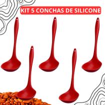 Kit 5 - conchas de silicone vermelhas - 29 cm Kit 5 - conchas de silicone vermelhas - 29 cm