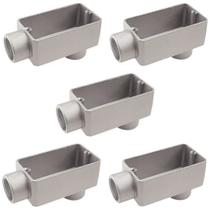 Kit 5 Condulete Alumínio 1 Polegada Lb S/ Rosca Tramontina