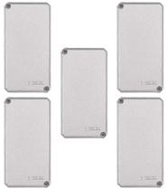 Kit 5 condulete tampa cega 1" stamplac