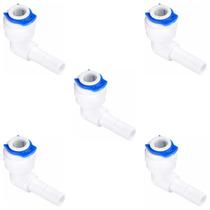 Kit 5 Conector 90 com Extensão e Engate Rápido 3/8" x 3/8" Profissional