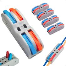 Kit 5 Conector De Fio Emenda 2 Via Alavanca Isolante Térmico