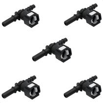 Kit 5 Conector Engate Rápido Combustível T 8mm / 8mm / 8mm Kit 5 Conector Engate Rápido Combustível T 8mm / 8mm / 8mm