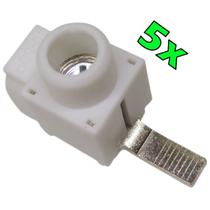 Kit 5 Conector Genérico Saída Frontal 50mm Terminal Reto Curto para Disjuntor