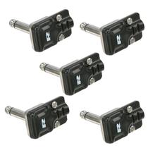 Kit 5 conector p10 mono rean by neutrik preto flat rp2rcfbag