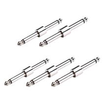 Kit 5 Conector P10 P10 Mono Para Pedais De Guitarra Baixo