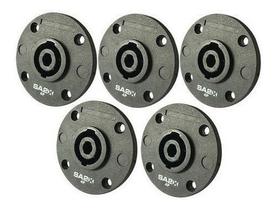 Kit 5 Conector Painel Femea Speakon Santo Angelo 4 Polos SA2X