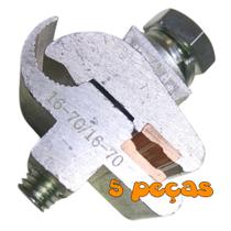 Kit 5 Conector Paralelo Bimetálico Tapit 16 à 70mm Simples Cabo Alumínio com Cobre