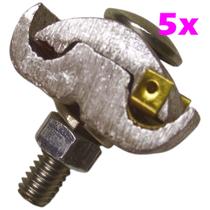 Kit 5 Conector Paralelo Tapit Bimetálico Grampo 10 à 50mm Alumínio Cobre com 1 Parafuso