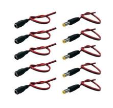 Kit 5 Conector Plug P4 Rabicho Fêmea E 5 P4 Rabicho Macho