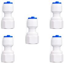 Kit 5 Conector Reto Engate Rápido 1/4" x Rosca Fêmea 1/2" para Filtro de Água Alta Resistência Kit 5 Conector Reto Engate Rápido 1/4" x Rosca Fêmea 1/2" para Filtro de Água Alta Resistência
