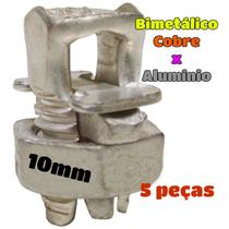 Kit 5 Conector Split Bolt Parafuso Fendido para Emenda Cabos 10mm Bimetálico Estanhado Kit 5 Conector Split Bolt Parafuso Fendido para Emenda Cabos 10mm Bimetálico Estanhado