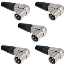 Kit 5 Conector Xlr Macho 90 Rc3mr Rean By Neutrik Kit 5 Conector Xlr Macho 90 Rc3mr Rean By Neutrik