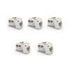 Kit 5 Conectores Fêmea RJ45 SohoPlus 35050424-Cat6-T568A/B-Branco