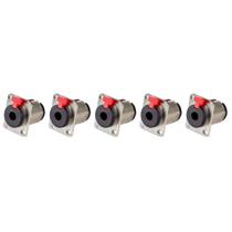 Kit 5 conectores mxt jack estereo metal painel j10 c/ trava