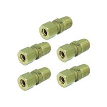 Kit 5 Conectores Tubo Nylon Mbb Diversas Macho 1/2 Npt X 1/2 Npt