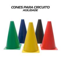 Kit 5 Cones Coloridos Circuito Liso Treino Agilidade