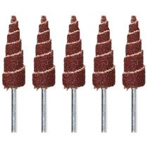 Kit 5 Cones De Lixa Grão 120 Haste 3Mm Para Micro Retíficas