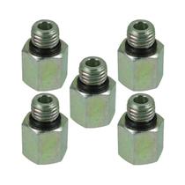 Kit 5 Conexão Redutora Válvula Mbb Macho 12 X 1,5 Mm X Femea 1/4 Npt