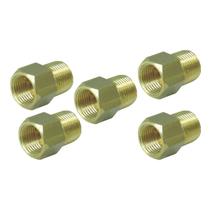 Kit 5 Conexão Redutora Válvula Mbb Macho 3/8 Npt X Femea 16 Mm X 1,5 Mm