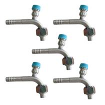 Kit 5 Conexões 90 Graus Fêmea 8mm Com Ventil R134 Alumínio Kit 5 Conexões 90 Graus Fêmea 8mm Com Ventil R134 Alumínio