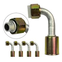 Kit 5 Conexões 90 Graus Oring Fêmea 10mm Alumínio Com Clip Kit 5 Conexões 90 Graus Oring Fêmea 10mm Alumínio Com Clip