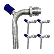 Kit 5 Conexões 90 Oring Macho Gir 10mm Ventil R134 Alumínio