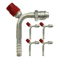 Kit 5 Conexões 90 Oring Macho Gir 8mm Ventil R134 Alumínio