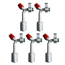Kit 5 Conexões 90 Rd Bf 8mm Com Ventil R134 Com Clip Alumínio