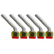Kit 5 Conexões Ar Cond 45 Graus Oring Fêmea 10mm Alumínio Kit 5 Conexões Ar Cond 45 Graus Oring Fêmea 10mm Alumínio