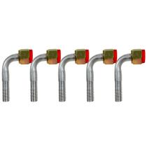 Kit 5 Conexões Ar Cond 90 Graus Oring Fêmea 10mm Alumínio Kit 5 Conexões Ar Cond 90 Graus Oring Fêmea 10mm Alumínio