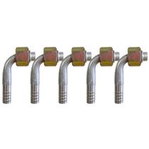 Kit 5 Conexões Ar Cond 90 Graus Oring Fêmea 12mm Alumínio Kit 5 Conexões Ar Cond 90 Graus Oring Fêmea 12mm Alumínio