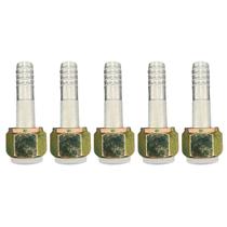 Kit 5 Conexões Ar Cond Reta Oring Fêmea 12mm Alumínio