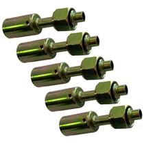 Kit 5 Conexões Ar Cond Reta Oring Fêmea 6mm Aço Com Clip Kit 5 Conexões Ar Cond Reta Oring Fêmea 6mm Aço Com Clip