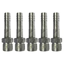 Kit 5 Conexões Ar Cond Reta Oring Macho Fixo 10mm Alumínio Kit 5 Conexões Ar Cond Reta Oring Macho Fixo 10mm Alumínio